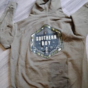 Southern Boy Hoodie in Olive Green